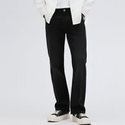 straight fit black jeans
